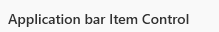 Image of the Application Bar Item Control section heading