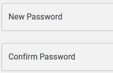 Image of the New and Confirm password fields